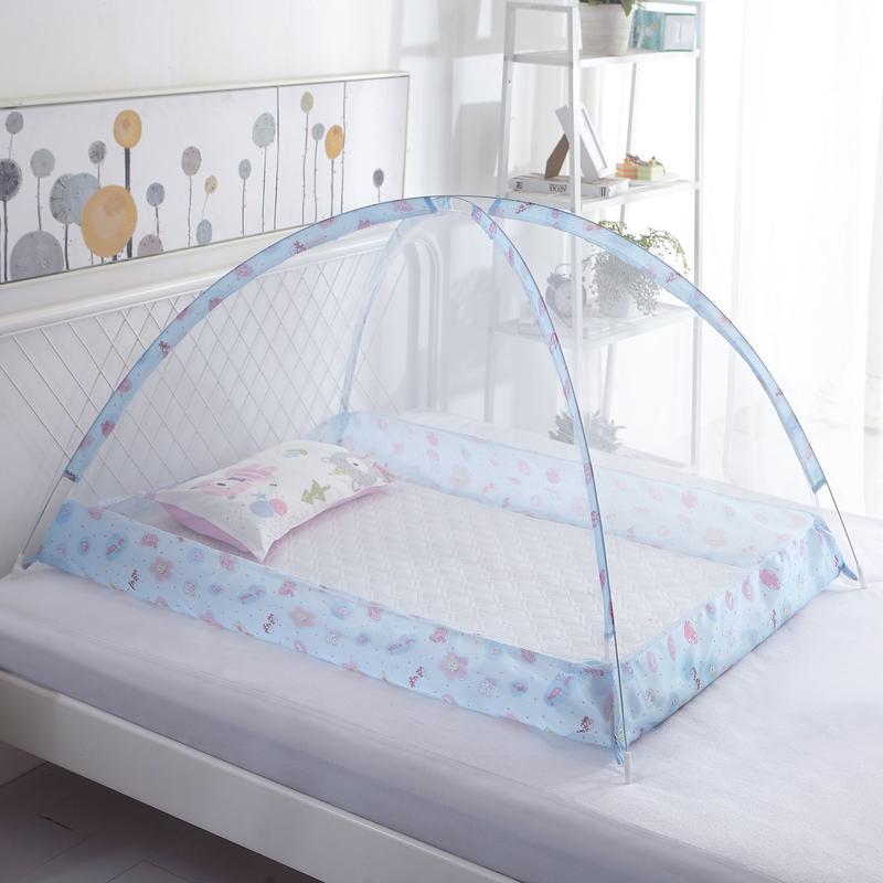 Children&#039;s Mosquito Net, Umbrella-type Baby Free Installation, Foldable Yurt Mosquito Net With Bracket, Cartoon Encryption Cover Net