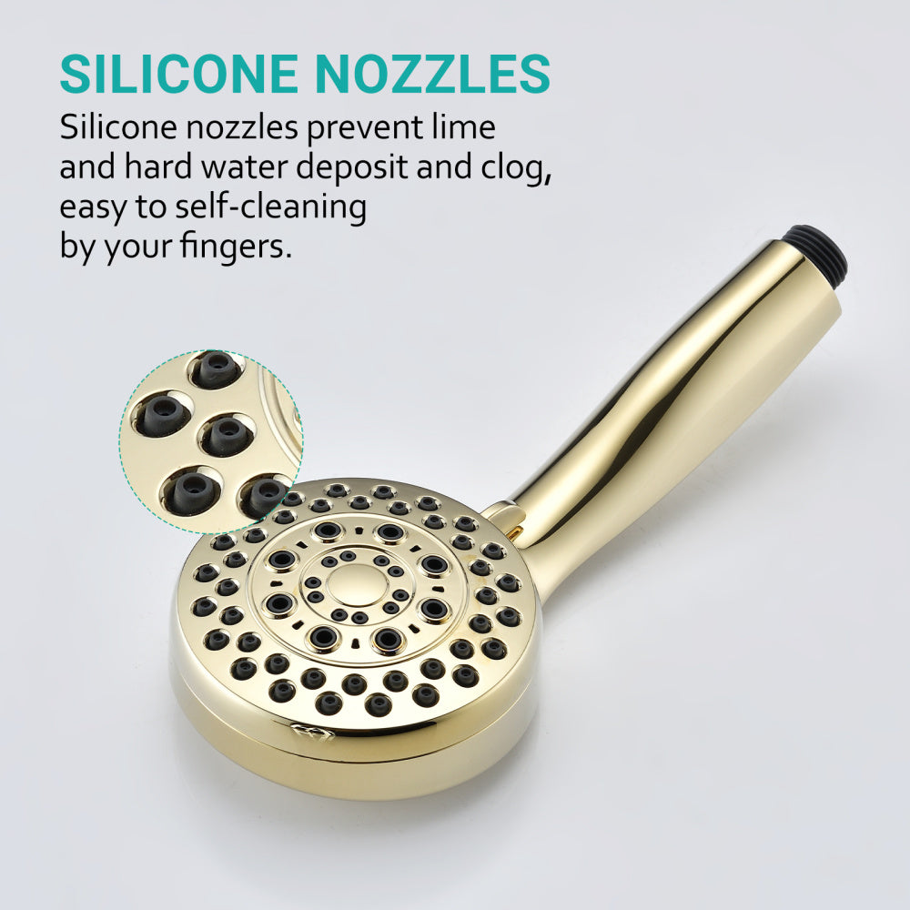 5 Mode Adjustable Settings Handheld Shower Head with Hose High Pressure Shower Heads