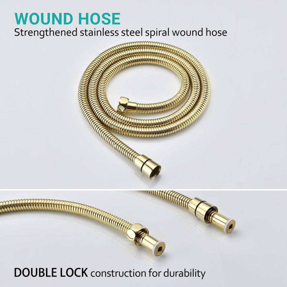 5 Mode Adjustable Settings Handheld Shower Head with Hose High Pressure Shower Heads