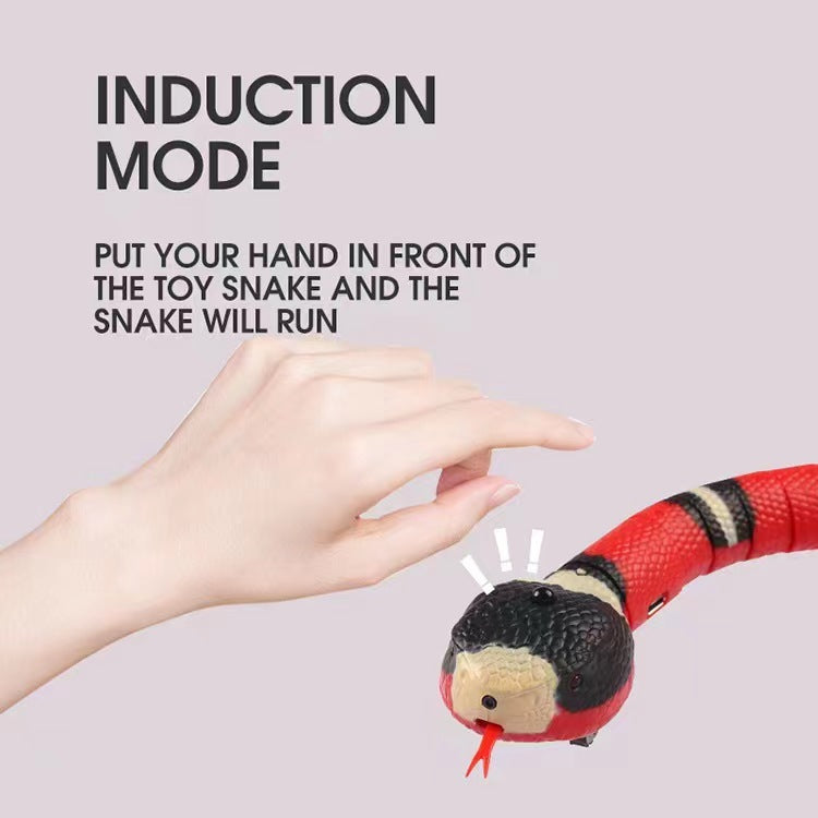 Electric Induction Obstacle Avoidance Toy Snake Children&#039;s Novelty Electric Simulation Snake To Tease Cats And Dogs Electric Snake Toy