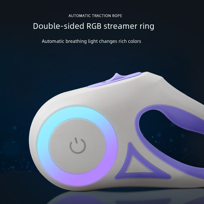 New Led Lighted Automatic Retractable Dog Leash Pet Pulling Rope Glowing Dog Supplies Rope Durable Nylon Material