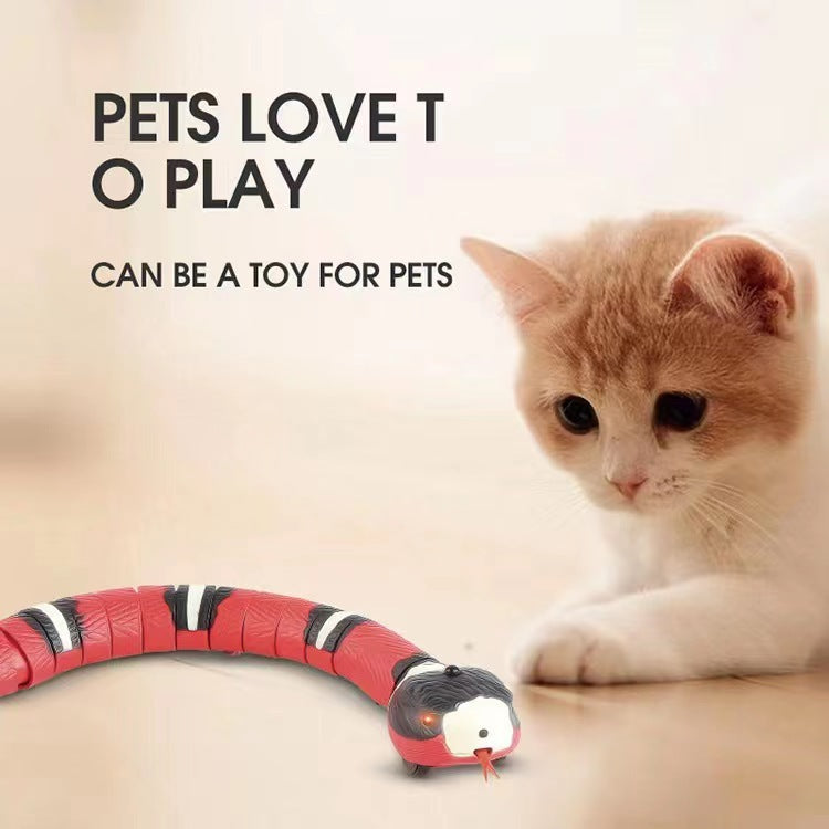 Electric Induction Obstacle Avoidance Toy Snake Children&#039;s Novelty Electric Simulation Snake To Tease Cats And Dogs Electric Snake Toy