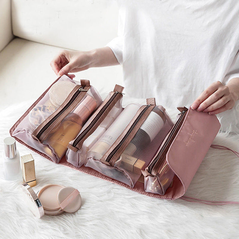 Detachable Four-in-one Cosmetic Bag Multi-functional Simple Travel Portable Folding Travel Cosmetics Storage Wash Bag