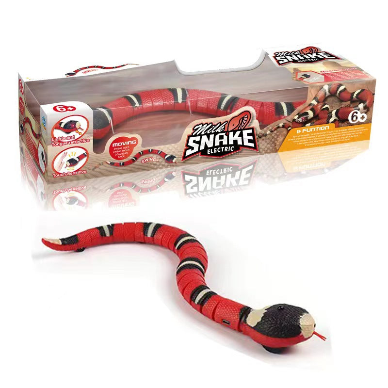 Electric Induction Obstacle Avoidance Toy Snake Children&#039;s Novelty Electric Simulation Snake To Tease Cats And Dogs Electric Snake Toy
