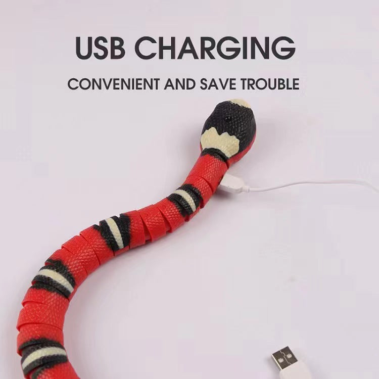 Electric Induction Obstacle Avoidance Toy Snake Children&#039;s Novelty Electric Simulation Snake To Tease Cats And Dogs Electric Snake Toy