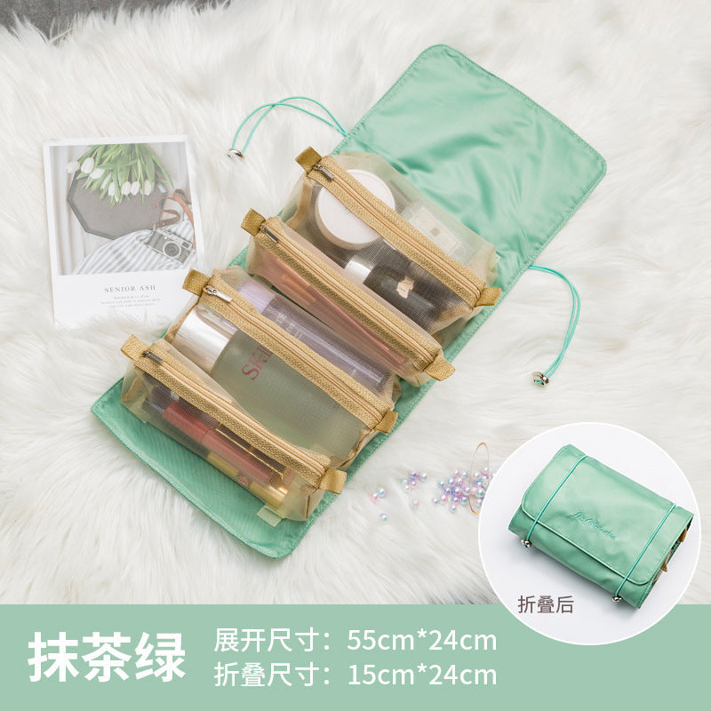 Detachable Four-in-one Cosmetic Bag Multi-functional Simple Travel Portable Folding Travel Cosmetics Storage Wash Bag
