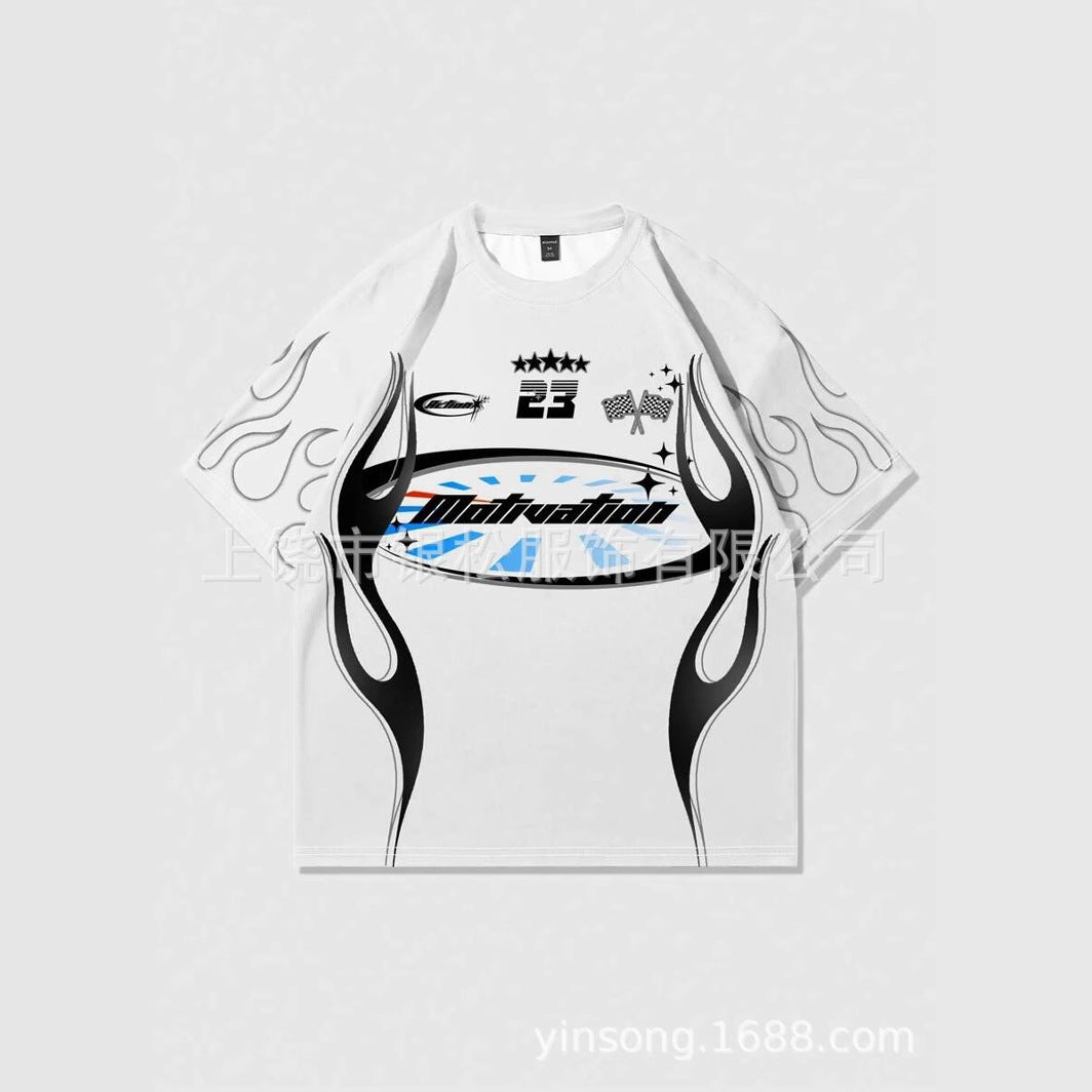 Fashion International Boutique Hot-selling Brand 3D Digital Printed Casual Short-sleeved T-shirt