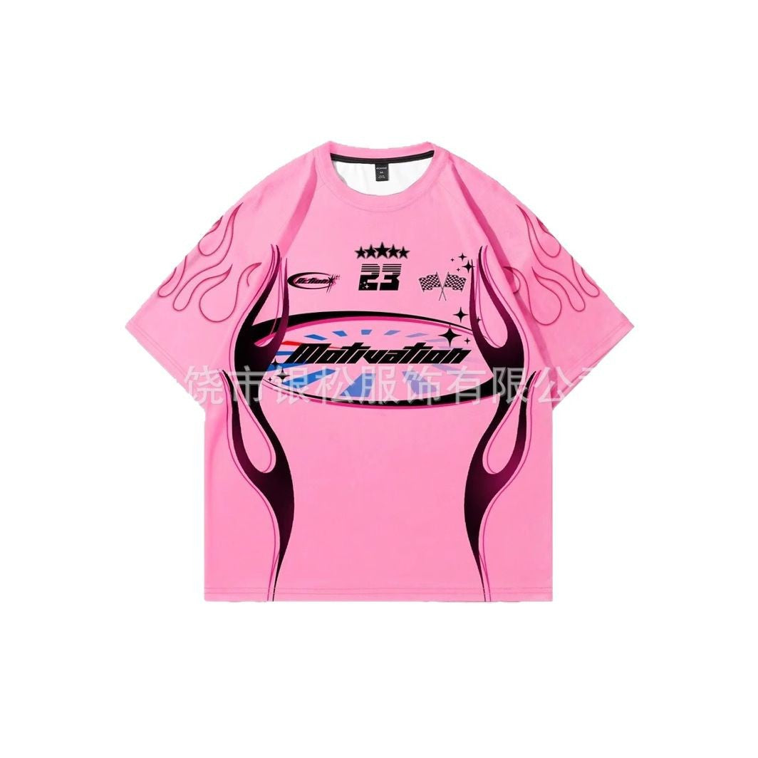 Fashion International Boutique Hot-selling Brand 3D Digital Printed Casual Short-sleeved T-shirt